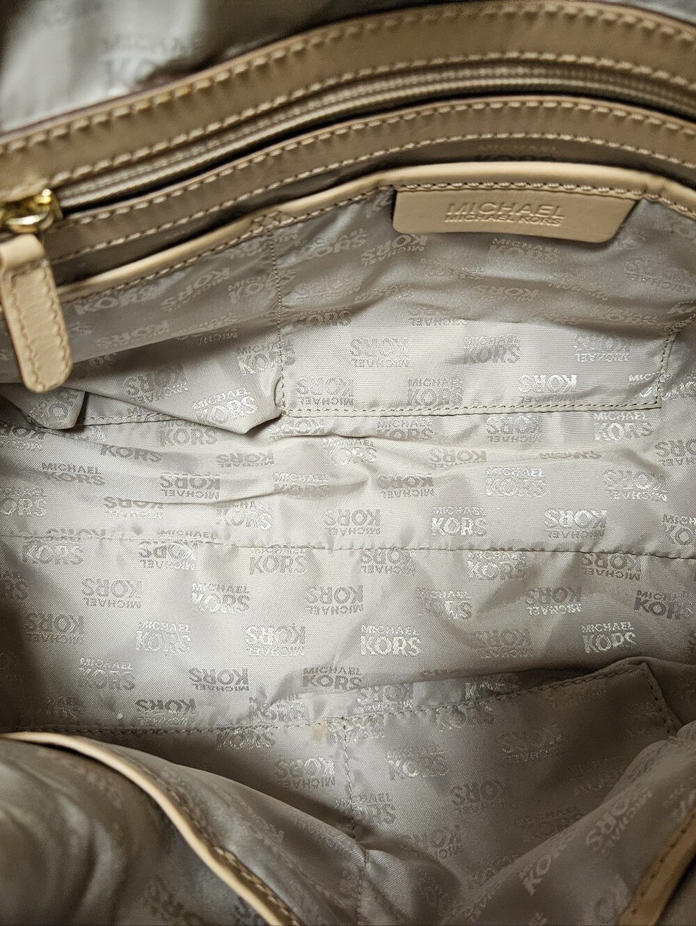 Vintage Michael Kors Signature Drawstring Bag Vintage Satchel - Picture 14 of 16